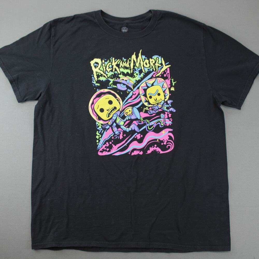 Rick And Morty Graphic T Shirt Mens XL Black Adult Swim